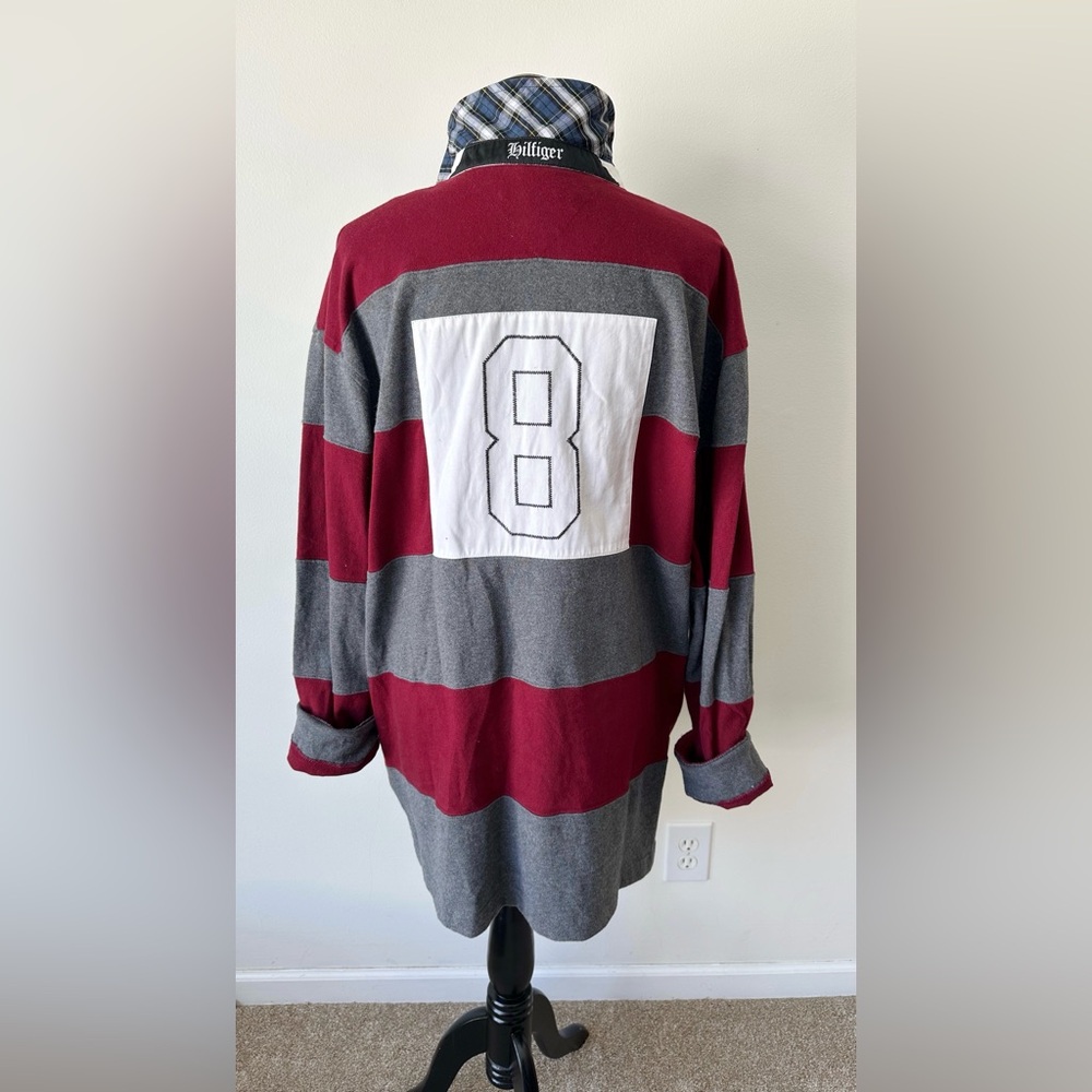 Tommy Hilfiger Rugby Striped Oversized Shirt Size XXL - Picture 6 of 8